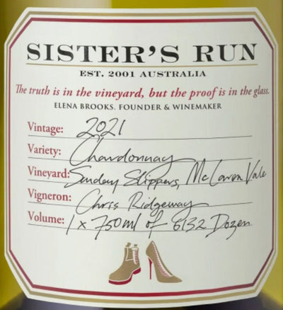 Sister's Run Chardonnay 'Sunday Slippers' McClaren Vale 2021