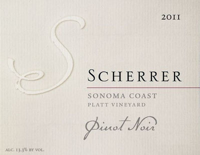 Scherrer Pinot Noir 'Platt' Sonoma Coast 2011