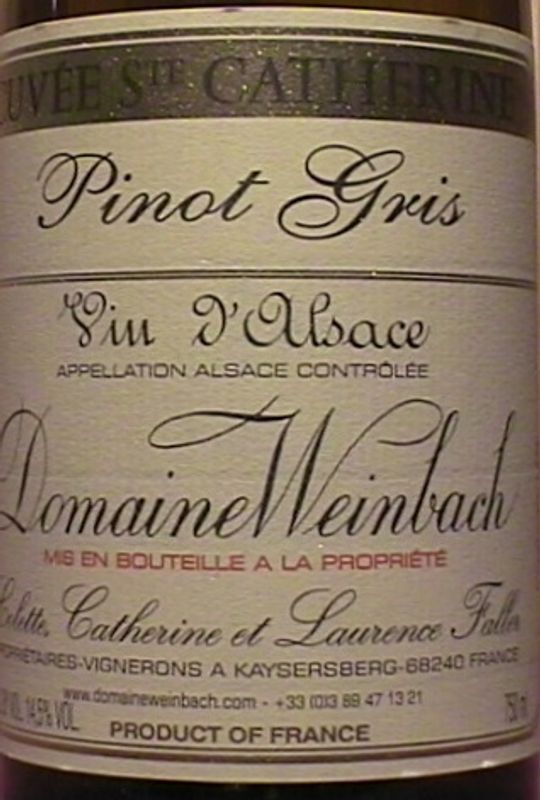 Domaine Weinbach Pinot Gris &