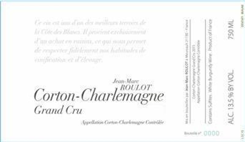 JM Roulot Corton-Charlemagne Grand Cru 2019