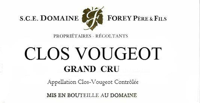 Domaine Forey Clos Vougeot Grand Cru 2022