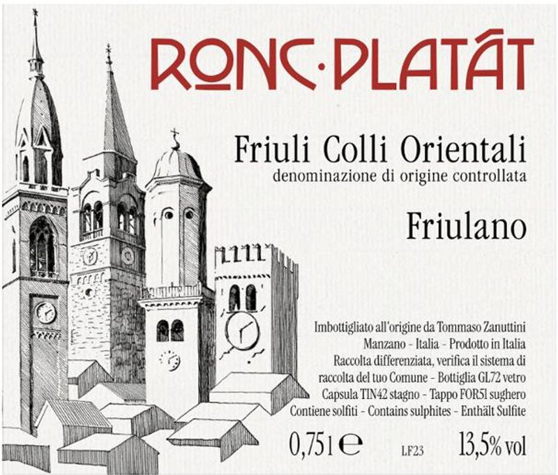 Ronc Platat Friuli Colli Orientali Friulano 2023