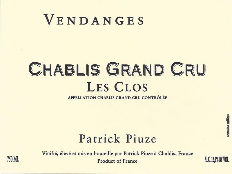 Patrick Piuze Chablis Grand Cru &