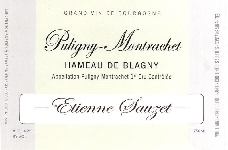 Etienne Sauzet Puligny Montrachet 1er Cru &