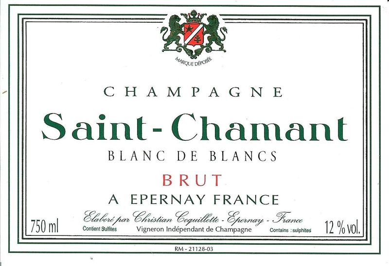 Saint-Chamant Champagne Brut Blanc de Blancs NV