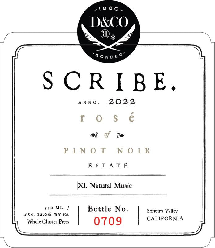 Scribe Pinot Noir Rose Carneros 2022