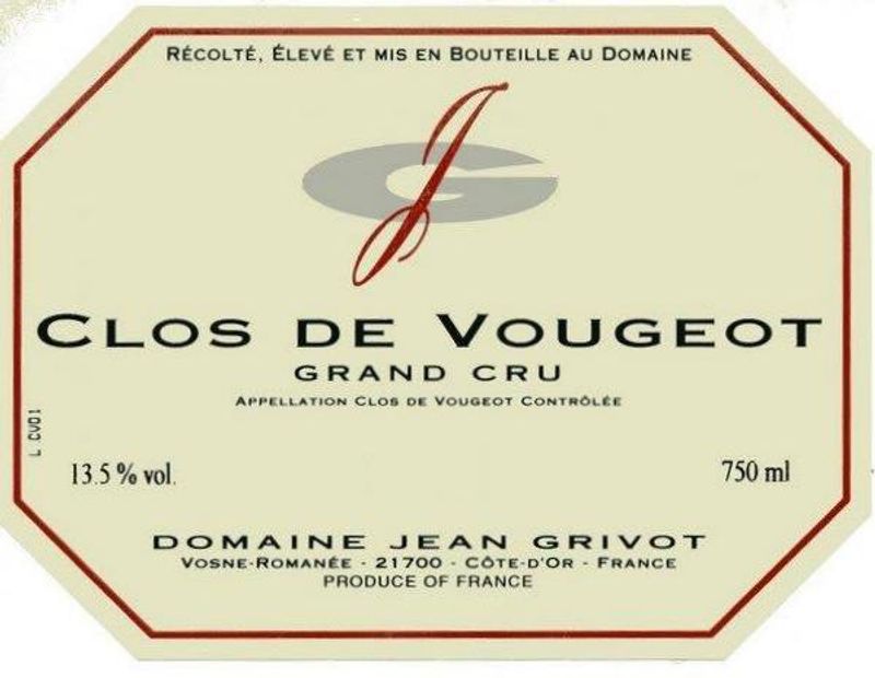 Domaine Jean Grivot Clos de Vougeot Grand Cru 2021