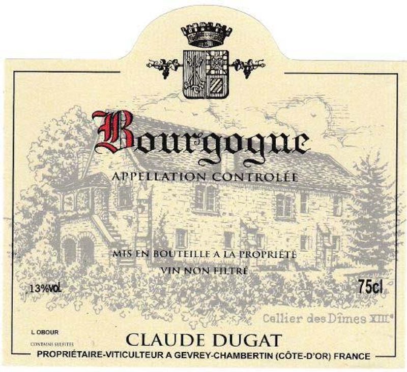 Claude Dugat Bourgogne Rouge 2022