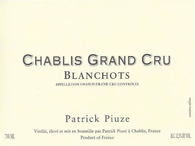 Patrick Piuze Chablis Grand Cru &