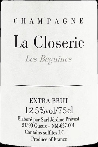 Jerome Prevost-La Closerie 'Les Beguines' Extra Brut Champagne [2022]