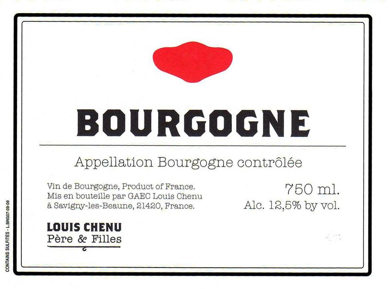 Louis Chenu Pere & Filles Bourgogne Rouge 2022