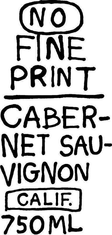 No Fine Print Cabernet Sauvignon California 2023